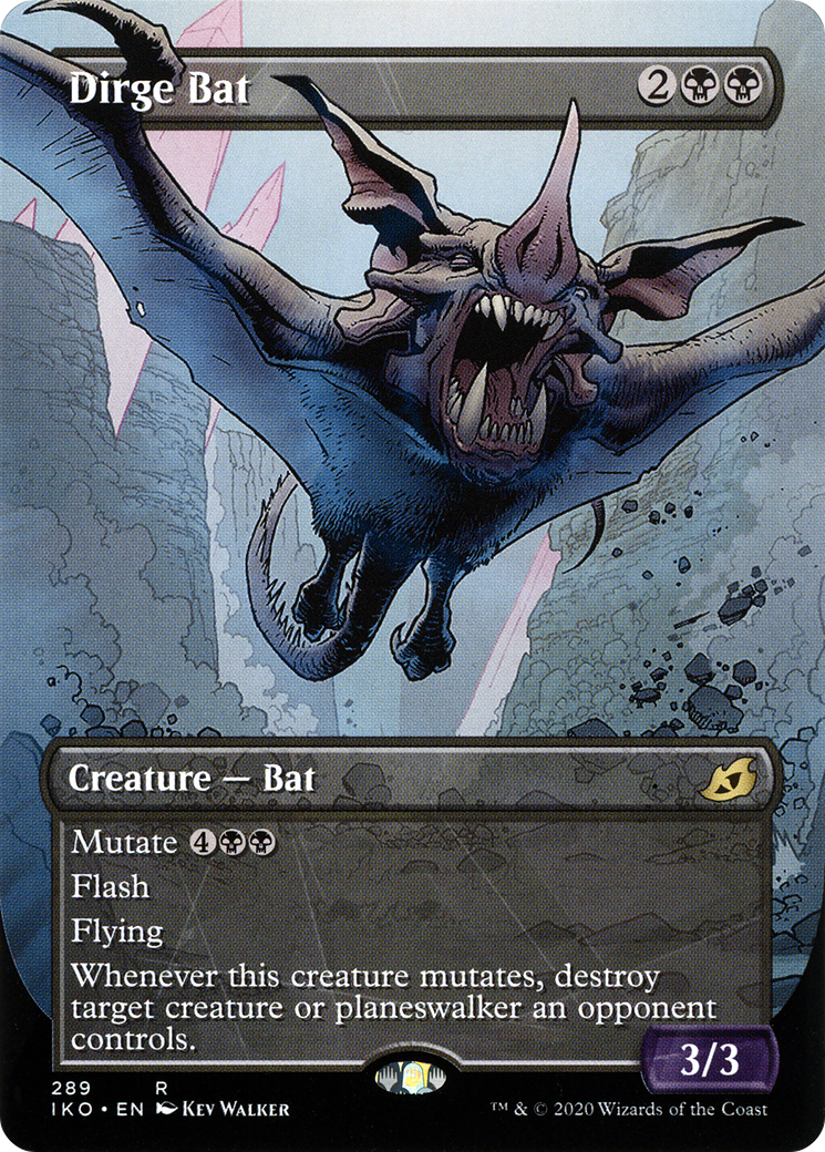 Dirge Bat (IKO-289) - Ikoria: Lair of Behemoths: (Showcase) (Borderless)