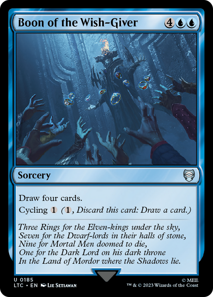 Boon of the Wish-Giver (LTC-185) - Tales of Middle-earth Commander