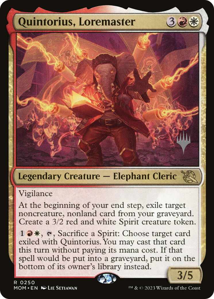 Quintorius, Loremaster (PPMOM-250P) - March of the Machine Promos