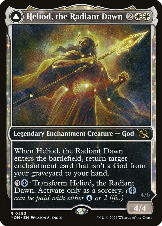 Heliod, the Radiant Dawn // Heliod, the Warped Eclipse (MOM-293) - March of the Machine: (Showcase, enchantment) Foil