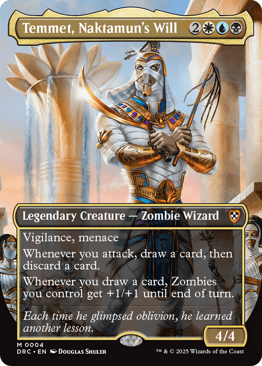 Temmet, Naktamun's Will (DRC-004) - Commander: Aetherdrift (Borderless) Foil
