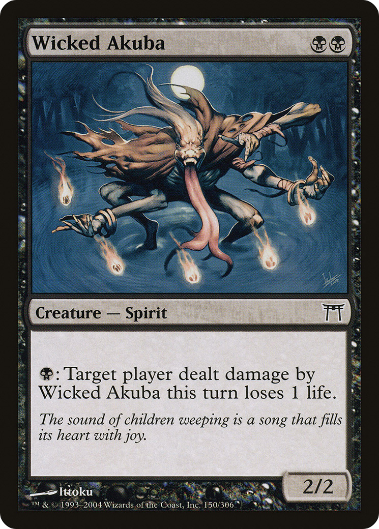 Wicked Akuba (CHK-150) - Champions of Kamigawa Foil