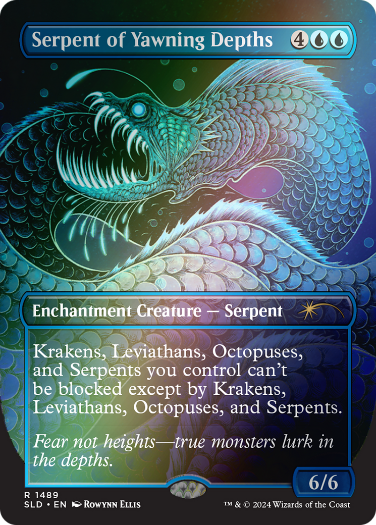 Serpent of Yawning Depths (SLD-1489) - Secret Lair Drop (Borderless) Foil