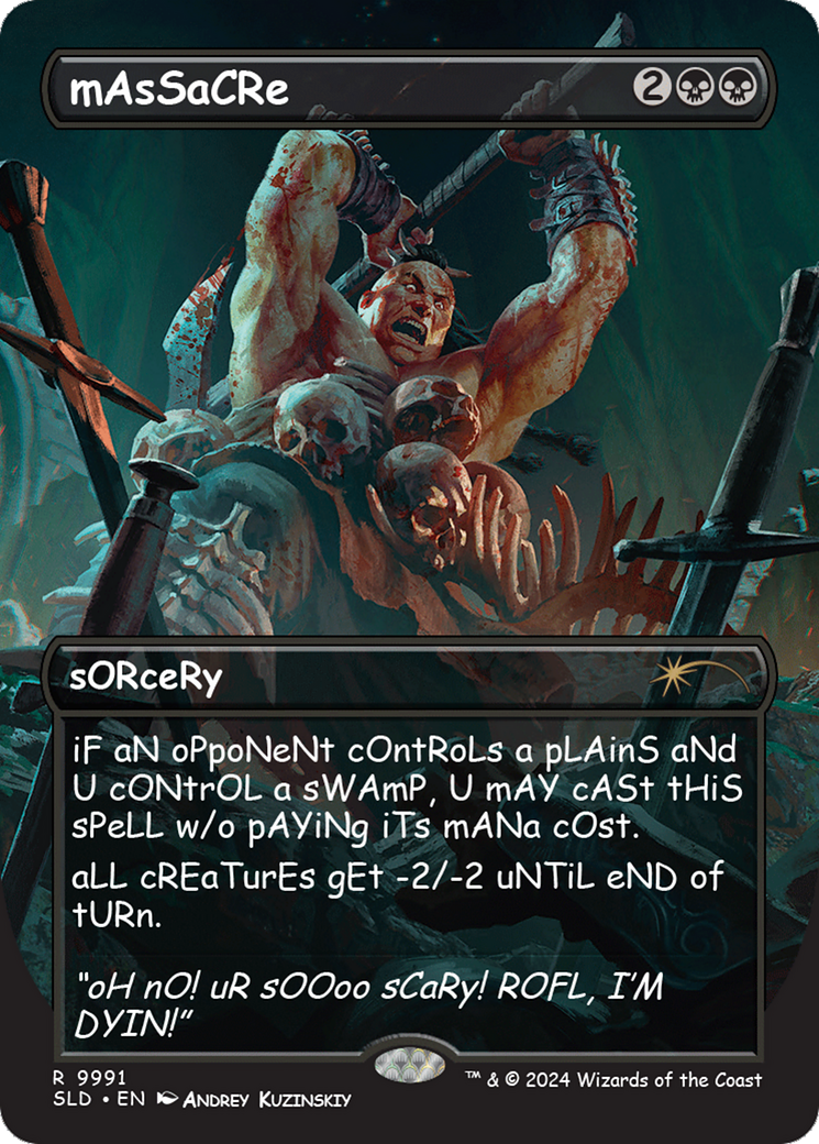 Massacre (SLD-9991) - Secret Lair Drop (Borderless) Foil