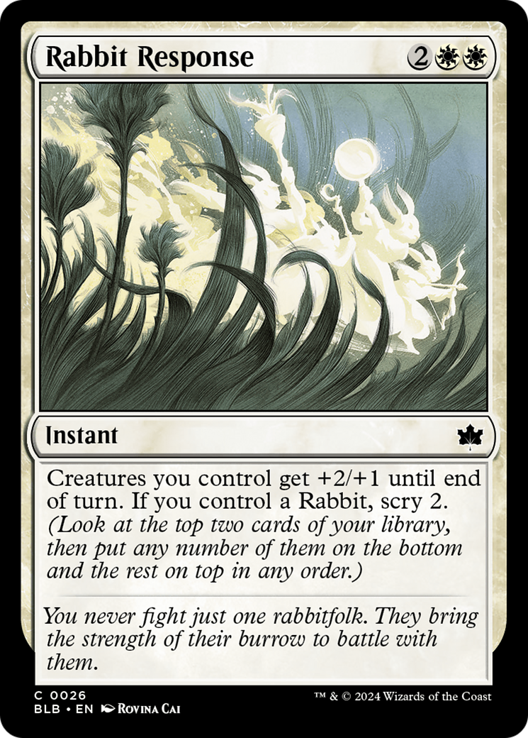 Rabbit Response (BLB-026) - Bloomburrow Foil