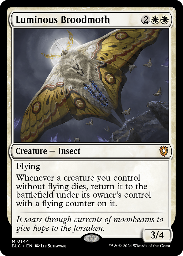 Luminous Broodmoth (BLC-144) - Bloomburrow Commander