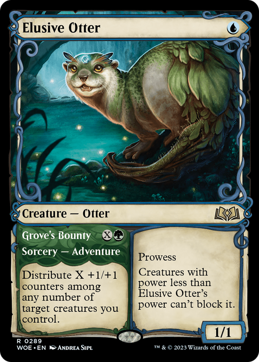 Elusive Otter // Grove's Bounty (WOE-289) - Wilds of Eldraine: (Showcase)