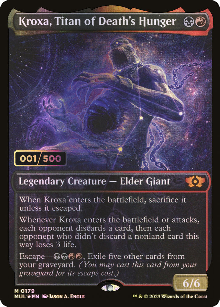 Kroxa, Titan of Death's Hunger (MUL-179) - Multiverse Legends: (Showcase) Foil