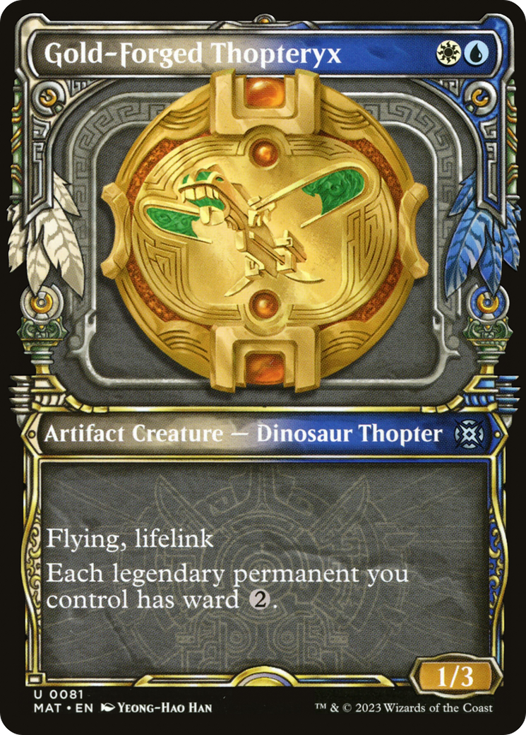 Gold-Forged Thopteryx (MAT-081) - March of the Machine: The Aftermath: (Showcase) Foil