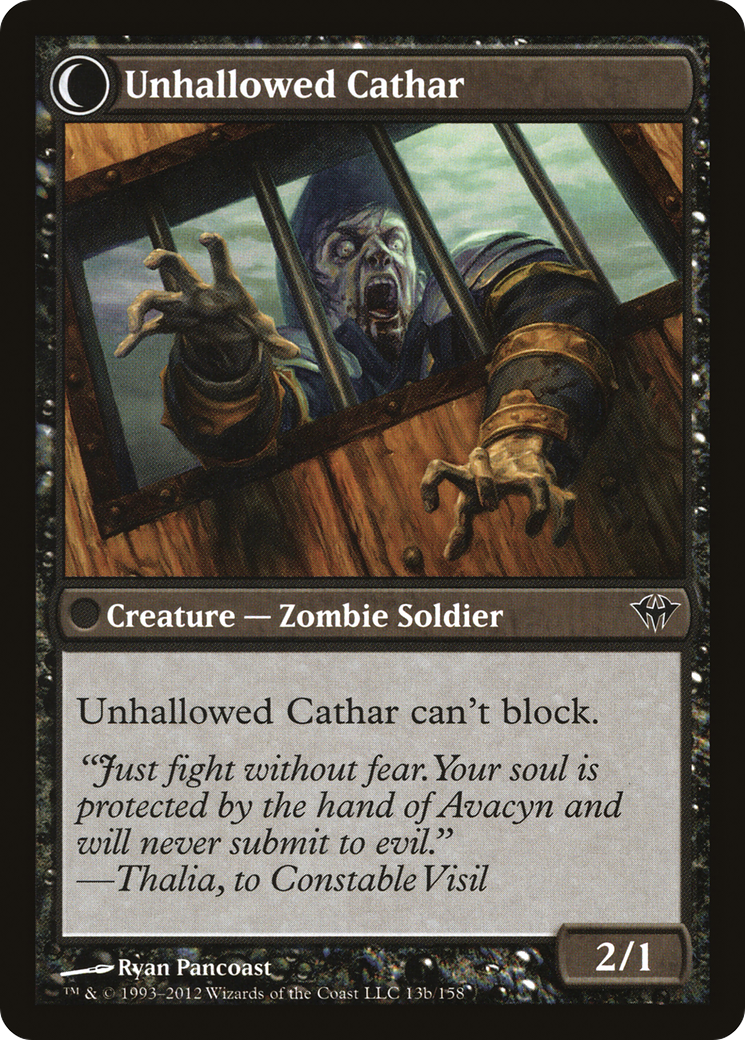 Loyal Cathar // Unhallowed Cathar (DKA-013) - Dark Ascension: (Double Faced Transform) Foil