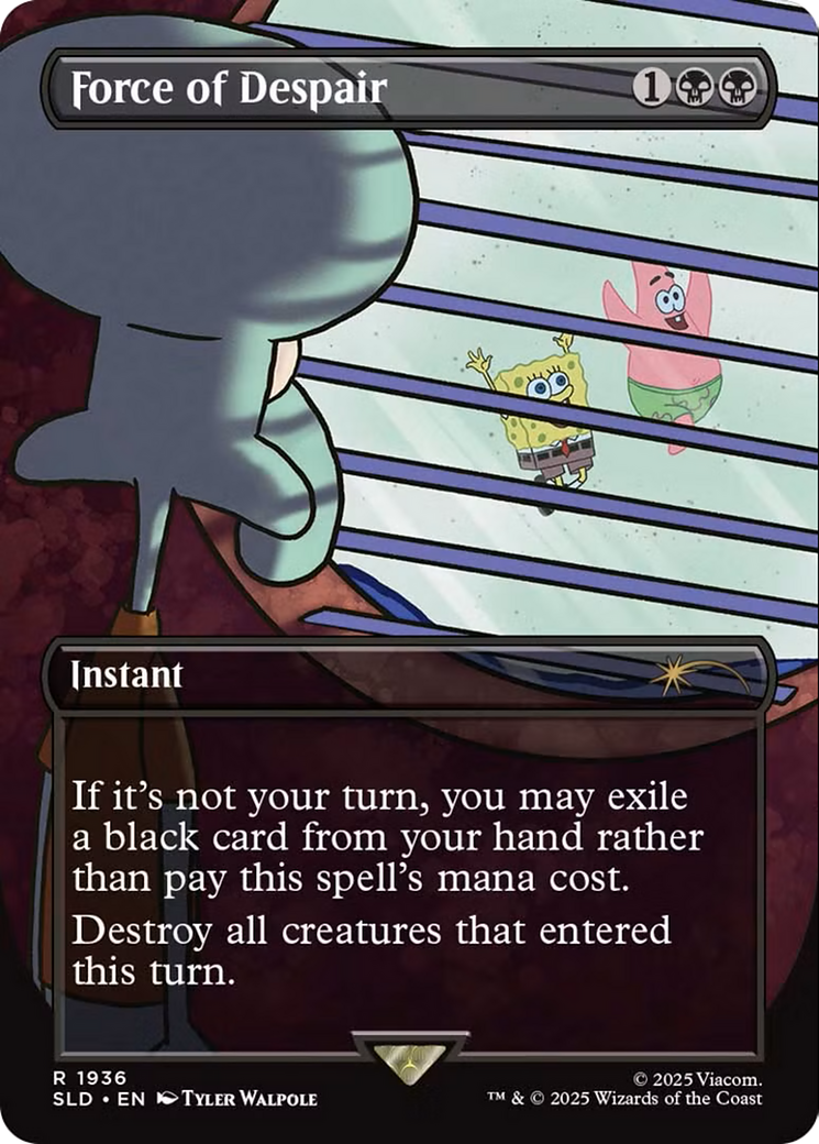 Force of Despair (SLD-1936) - Secret Lair Drop (Borderless) Foil
