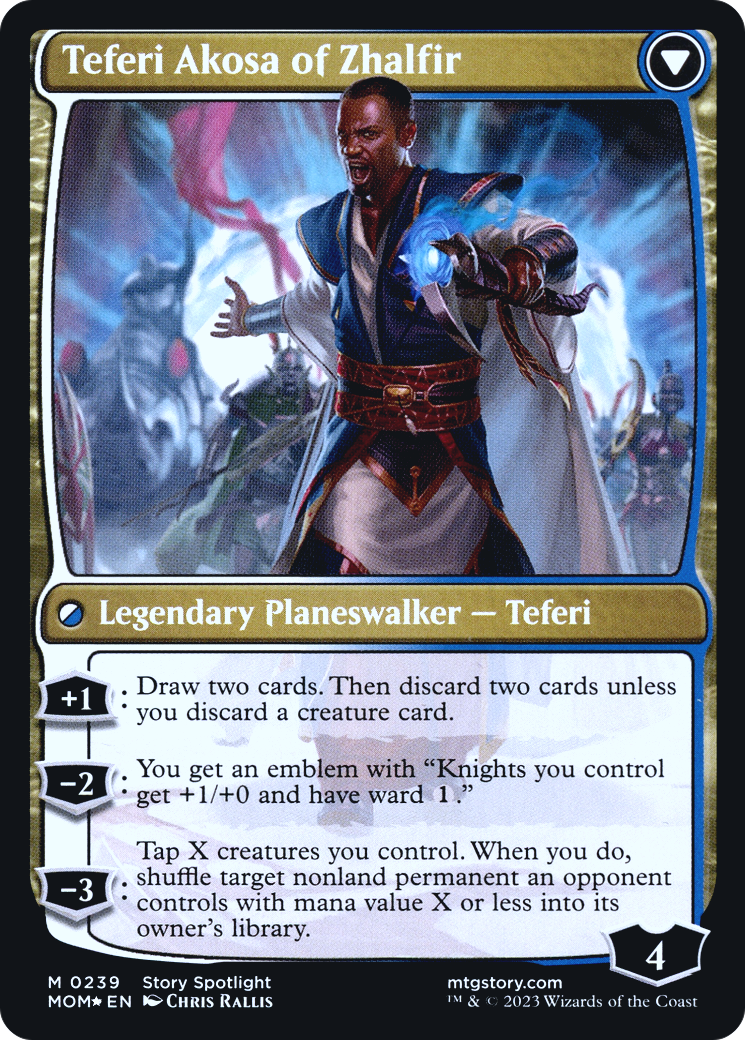 Invasion of New Phyrexia // Teferi Akosa of Zhalfir (PRE-239) - March of the Machine Promos Foil