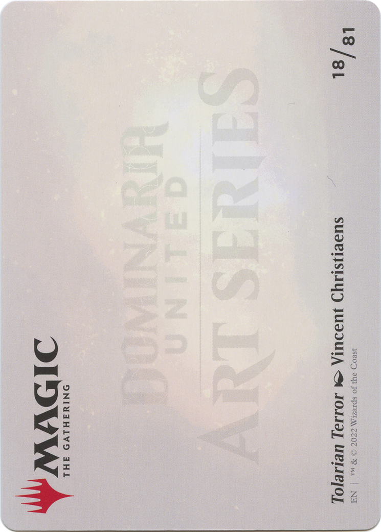 Tolarian Terror // Tolarian Terror (ADMU-018) - Dominaria United Art Series (Borderless) Foil