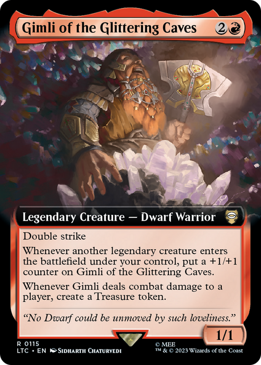Gimli of the Glittering Caves (LTC-115) - Tales of Middle-earth Commander: (Extended Art)