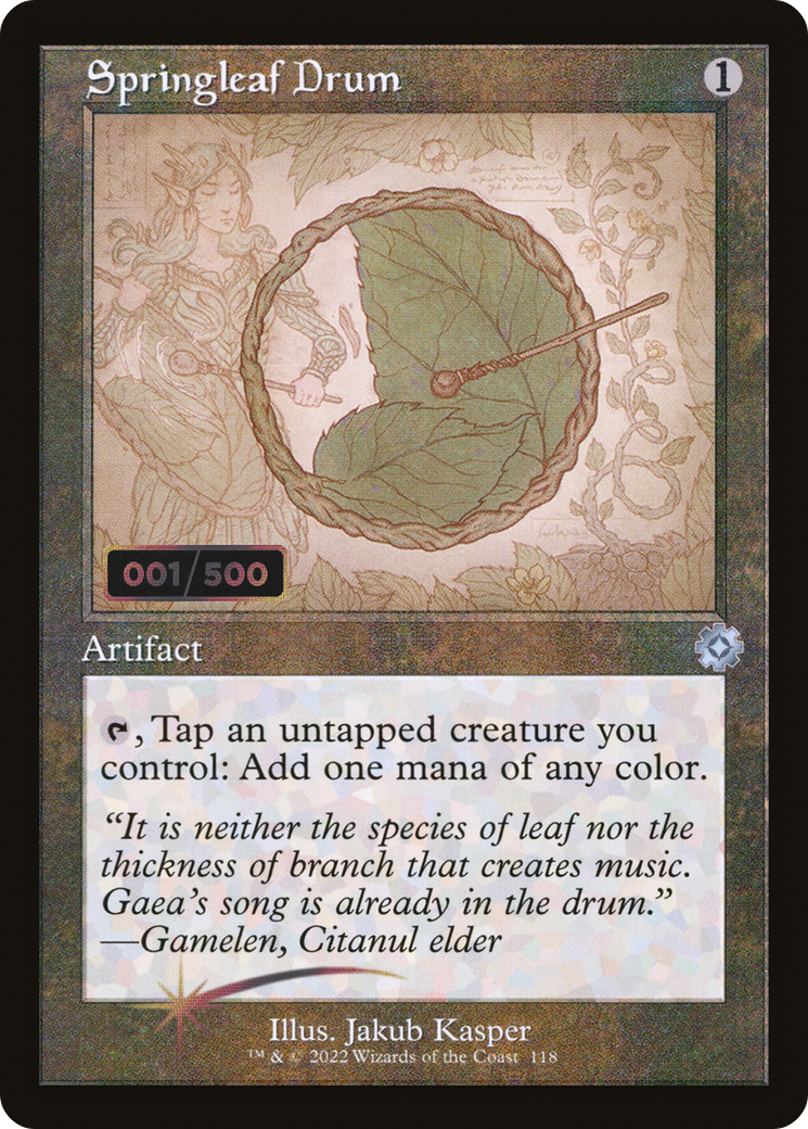 Springleaf Drum (BRR-118) - The Brothers' War Retro Artifacts Foil