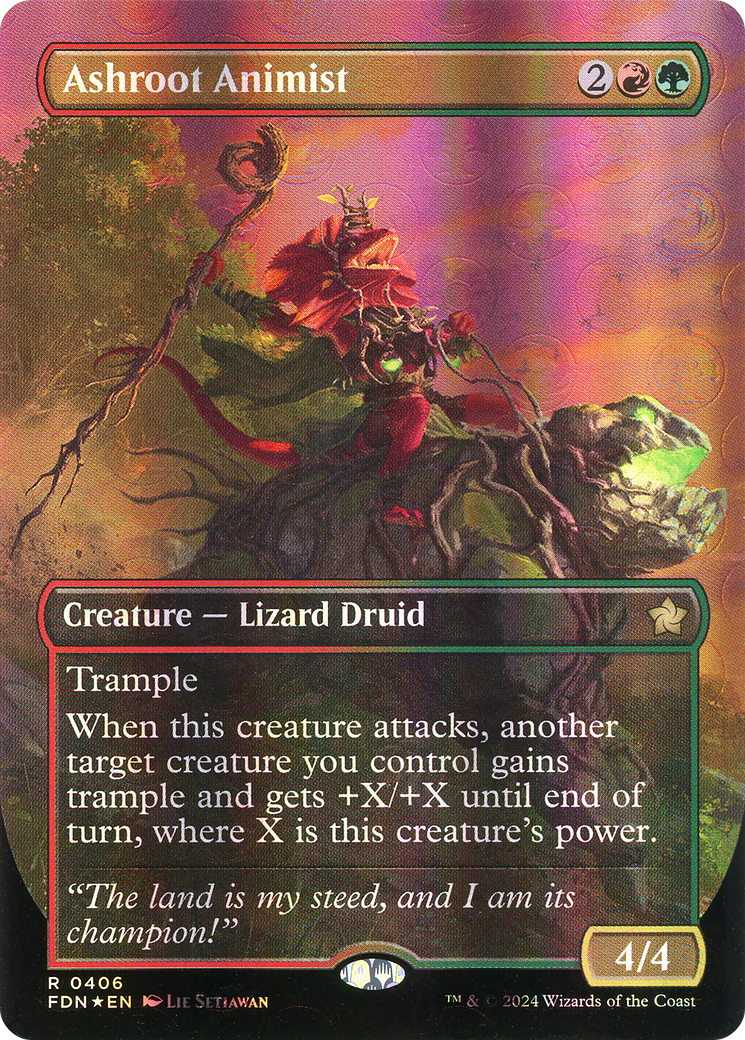 Ashroot Animist (FDN-406) - Foundations (Borderless) Foil