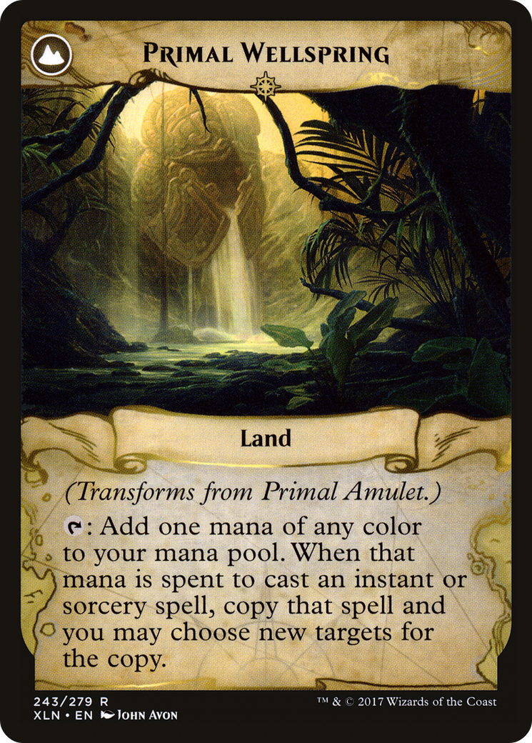 Primal Amulet // Primal Wellspring (XLN-243) - Ixalan: (compasslanddfc) Foil