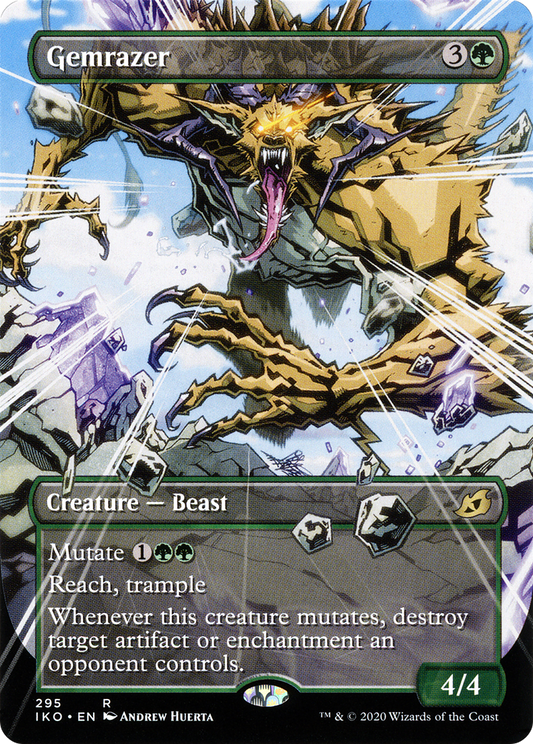Gemrazer (IKO-295) - Ikoria: Lair of Behemoths: (Showcase) (Borderless) Foil