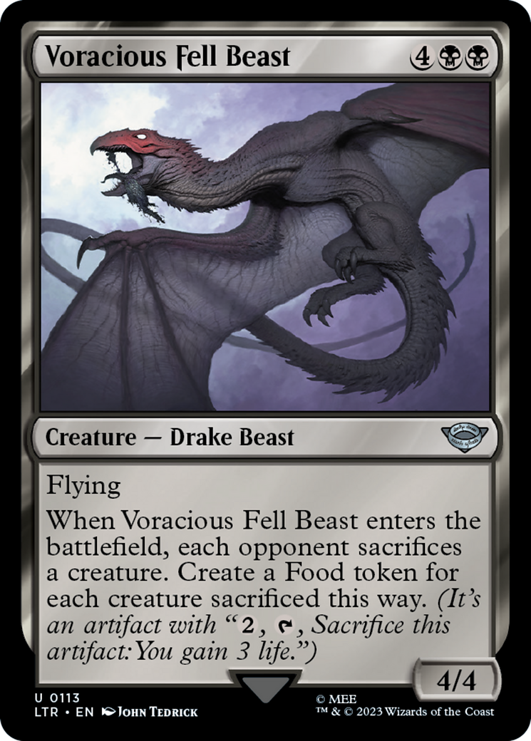 Voracious Fell Beast (LTR-113) - The Lord of the Rings: Tales of Middle-earth Foil