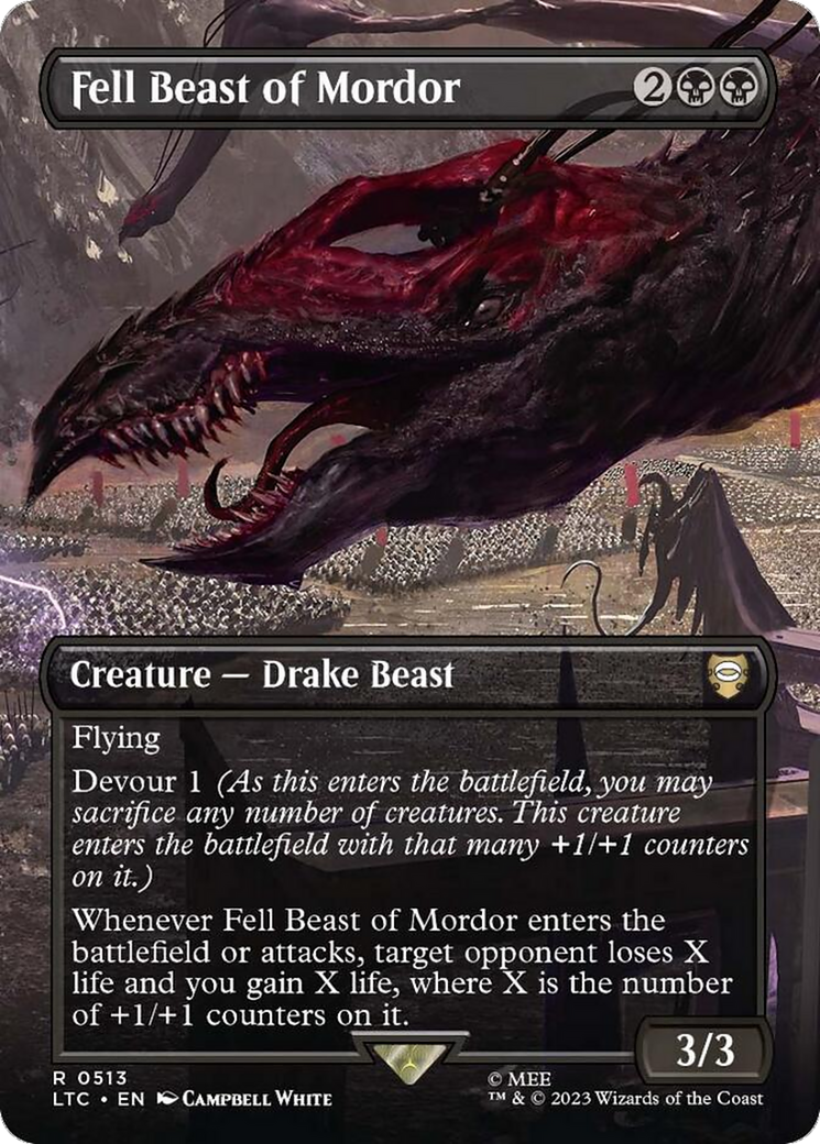 Fell Beast of Mordor (LTC-513) - Tales of Middle-earth Commander (Borderless)