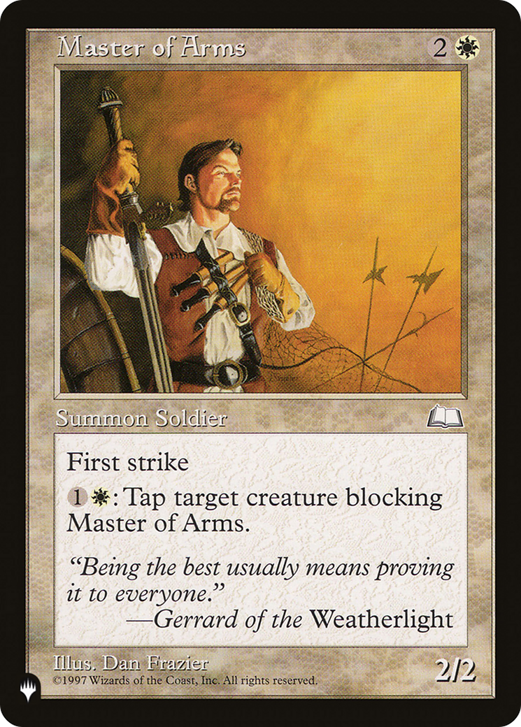 Master of Arms (LIST-) - The List