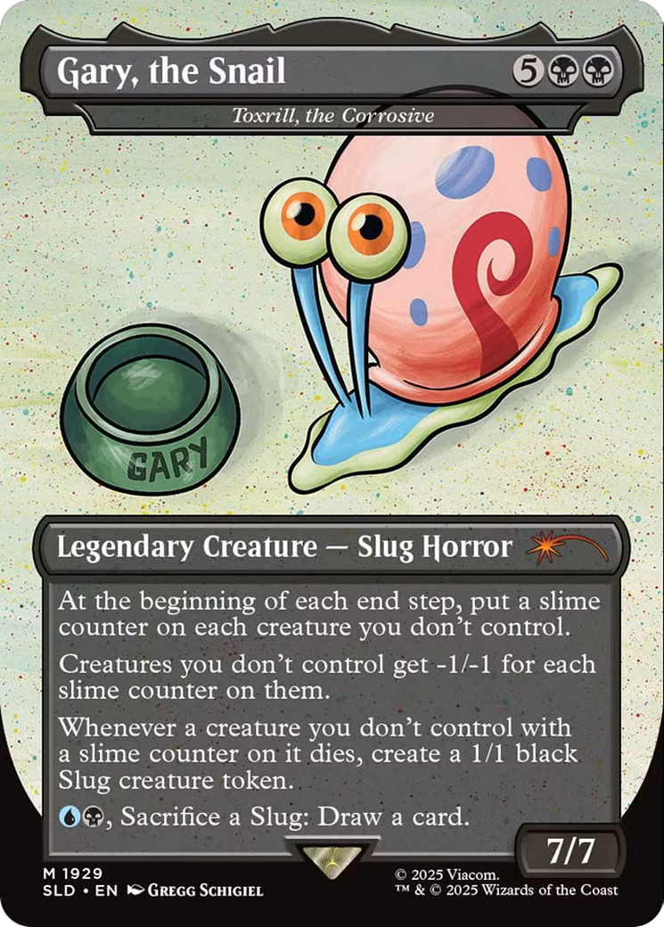 Toxrill, the Corrosive (SLD-1929) - Secret Lair Drop / Gary, the Snail (Borderless)