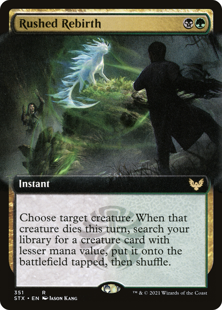 Rushed Rebirth (STX-351) - Strixhaven: School of Mages: (Extended Art)