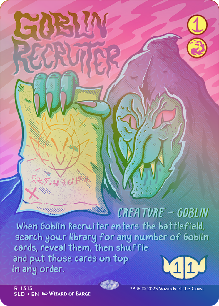 Goblin Recruiter (SLD-1313) - Secret Lair Drop (Borderless) Foil