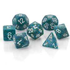 Dice Chessex 7-Dice Set Speckled:  Sea
