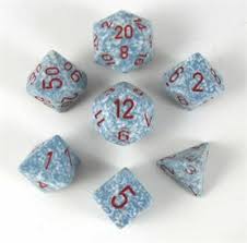 Dice Chessex 7-Dice Set Speckled:  Air