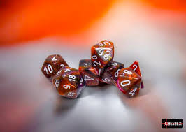 Dice Chessex 7-Dice Set Festive:  Symphony/ White