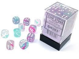 Dice Chessex 12D6 Opaque: Purple / White