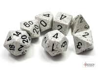 Dice Chessex 7-Dice Set Speckled:  Artic Camo