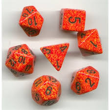 Dice Chessex 7-Dice Set Speckled:  Fire