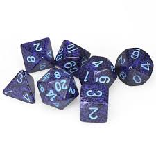 Dice Chessex 7-Dice Set Speckled:  Cobalt