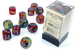 Dice Chessex 12D6 Nebula:  Primary / Blue