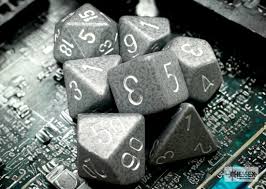 Dice Chessex 7-Dice Set Speckled:  High Tech
