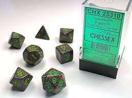 Dice Chessex 7-Dice Set Speckled:  Earth