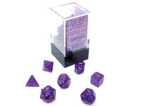 Dice Chessex 7-Dice Set Mini Borealis:  Royal Purple / Gold