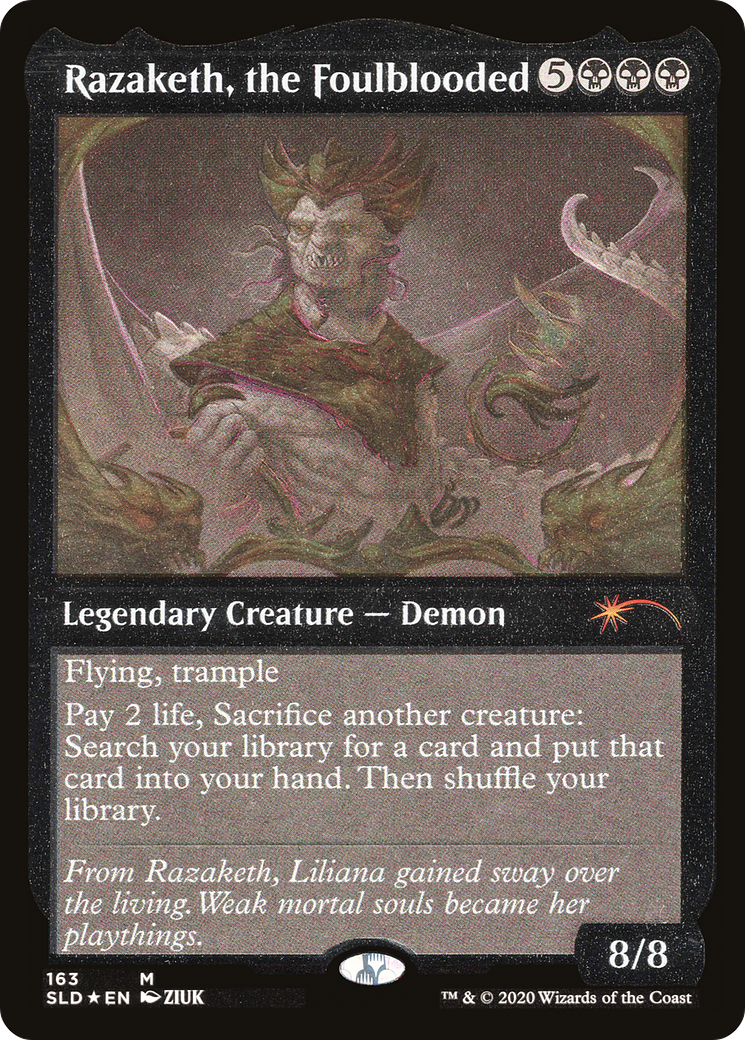 Razaketh, the Foulblooded (SLD-163★) - Secret Lair Drop Etched Foil