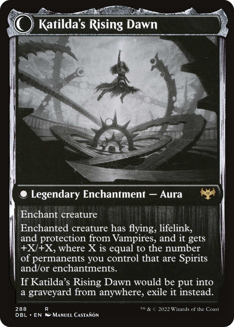 Katilda, Dawnhart Martyr // Katilda's Rising Dawn (DBL-288) - Innistrad: Double Feature: (Double Faced Transform) Foil