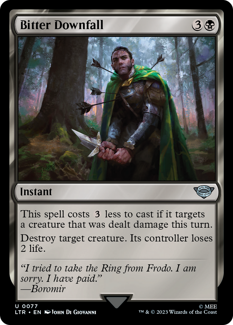 Bitter Downfall (LTR-077) - The Lord of the Rings: Tales of Middle-earth Foil