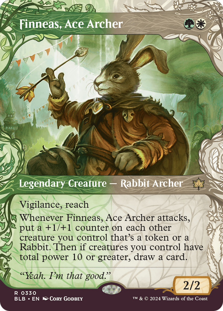Finneas, Ace Archer (BLB-330) - Bloomburrow: (Showcase) (Borderless)