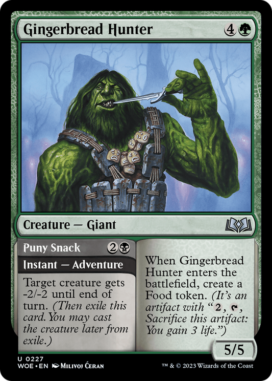 Gingerbread Hunter // Puny Snack (WOE-227) - Wilds of Eldraine Foil