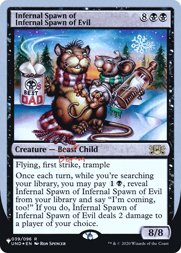 Infernal Spawn of Infernal Spawn of Evil (LIST-020) - The List (Unfinity Foil Edition) Foil