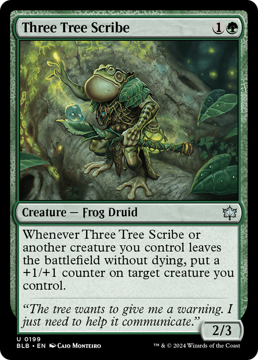 Three Tree Scribe (BLB-199) - Bloomburrow Foil