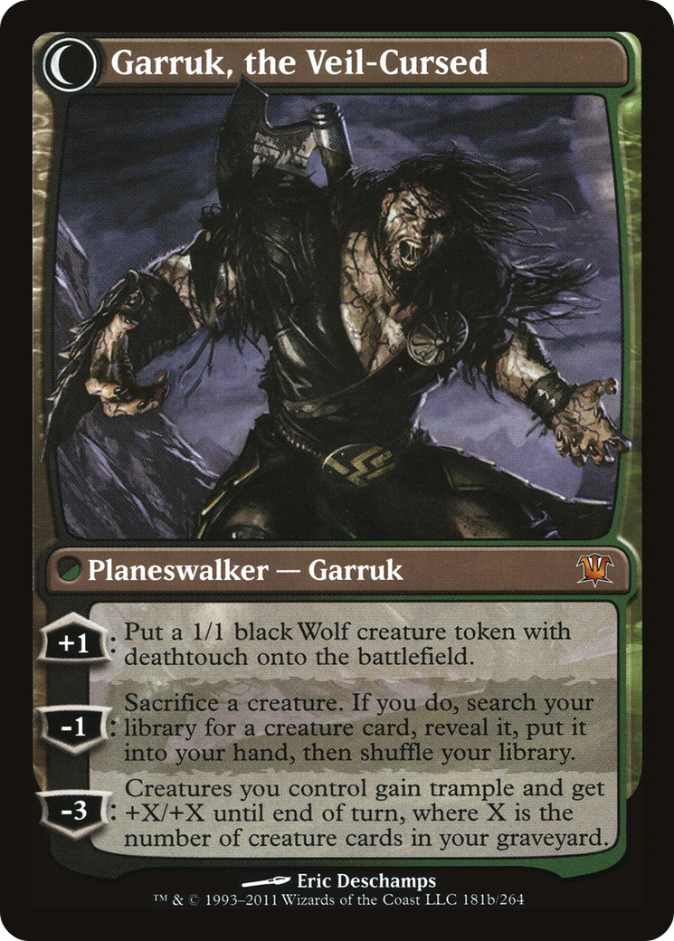 Garruk Relentless // Garruk, the Veil-Cursed (LIST-ISD-181) - The List: (Double Faced Transform)