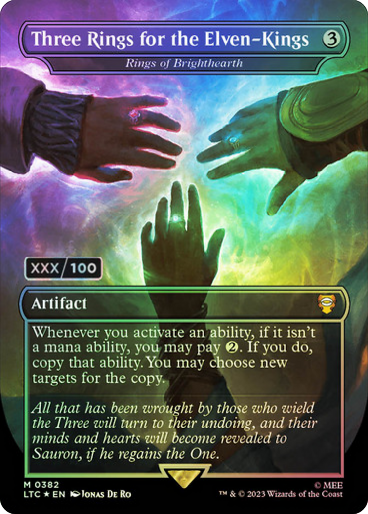 Rings of Brighthearth (LTC-382) - Tales of Middle-earth Commander / Three Rings for the Elven-Kings (Borderless) Foil