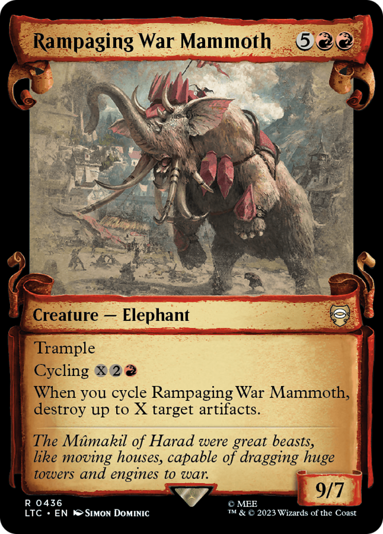 Rampaging War Mammoth (LTC-436) - Tales of Middle-earth Commander: (Showcase) Foil