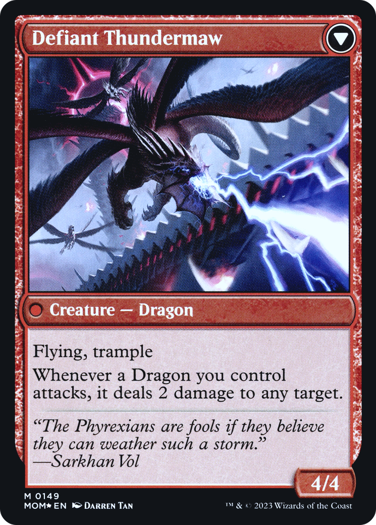 Invasion of Tarkir // Defiant Thundermaw (PRE-149) - March of the Machine Promos Foil